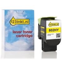 Τόνερ Lexmark 802HY (80C2HY0) κίτρινο υψηλής χωρητικότητας (123ink) 037299