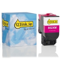 Τόνερ magenta Lexmark 802XM (80C2XM0) εξαιρετικά υψηλής χωρητικότητας (123ink) 037305