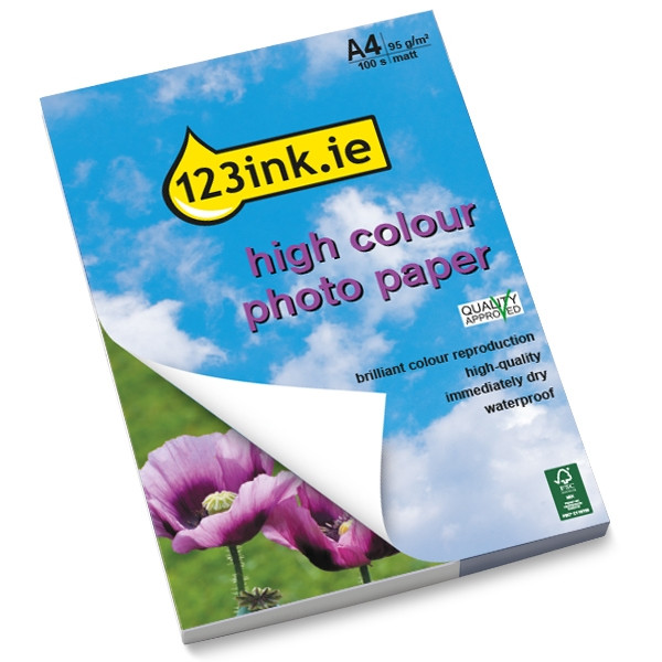 Υψηλόχρωμο Φωτογραφικό Χαρτί Matte 123ink A4, 95 g (100 φύλλα) C13S041061C 064000 - 1