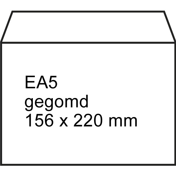 Φάκελος 123ink EA5 λευκός, κολλημένος, 156 mm x 220 mm (συσκευασία 500) 123-201040 201040C 209032 88098962C 300919 - 1