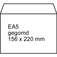 Φάκελος 123ink EA5 λευκός, κολλημένος, 156 mm x 220 mm (συσκευασία 500) 123-201040 201040C 209032 88098962C 300919