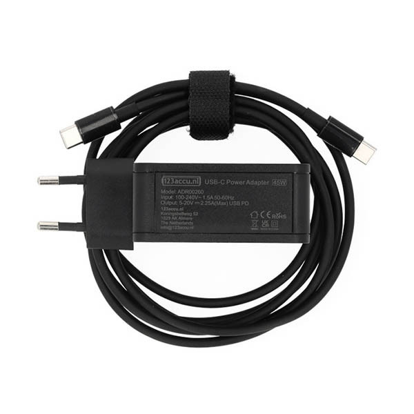Φορτιστής USB 123ink (USB-C, 45W, μαύρος) AHP00783 - 2