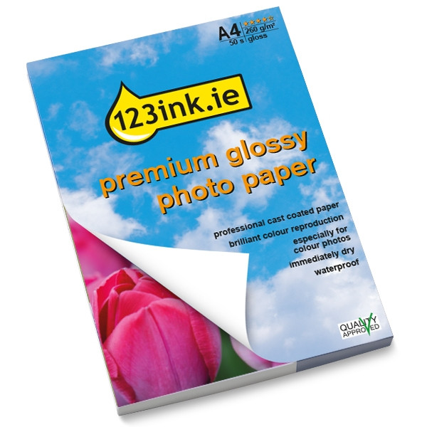 Φωτογραφικό χαρτί premium γυαλιστερό 123ink, A4, 260 γρ. (50 φύλλα)  064120 - 1