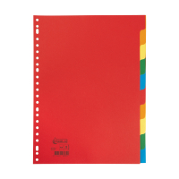 Φύλλα χαρτονιού A4 για ντοσιέ, χρωματιστά με 10 ενότητες (23 οπών) (123ink) 302468