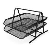 Χαρτοθήκη 123ink με 2 διαμερίσματα μαύρη 303080