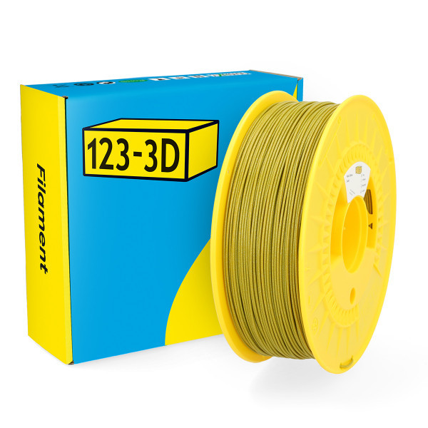 123-3D Filament PLA Γκλίτερ Χρυσό 1,75 mm 1 kg DHM00058 - 1