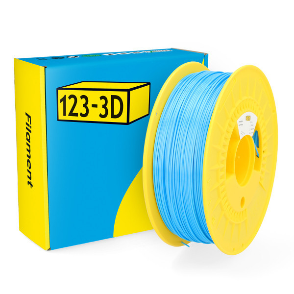 123-3D Filament PLA Σατέν Ανοιχτό Μπλε 1,75 mm 1 kg DHM00067 - 1