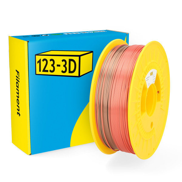 123-3D Filament PLA Satin Rainbow Κόκκινο-Γκρι 1,75 mm 1 kg DHM00118 - 1