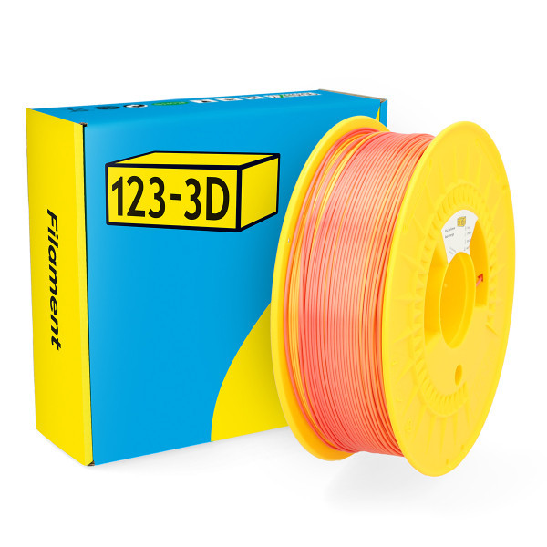 123-3D Filament PLA Satin Rainbow Κόκκινο-Πορτοκαλί 1,75 mm 1 kg DHM00116 - 1