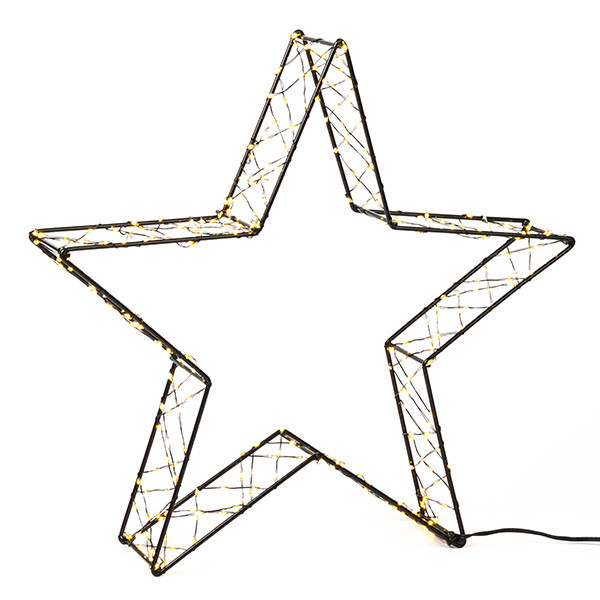 123LED Χριστουγεννιάτικο αστέρι 3D 36 cm εξαιρετικά ζεστό λευκό & ζεστό λευκό 300 φώτα μαύρο LDR07266 - 2