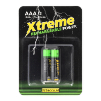 Επαναφορτιζόμενη μπαταρία Ni-Mh AAA / HR03 Xtreme Power 123 accu (2 τεμάχια) ADR00082