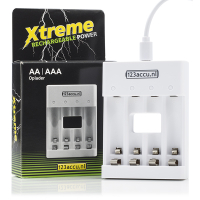 Φορτιστής USB Xtreme Power AA / HR6 και AAA / HR03 με 123 μπαταρίες ADR00180
