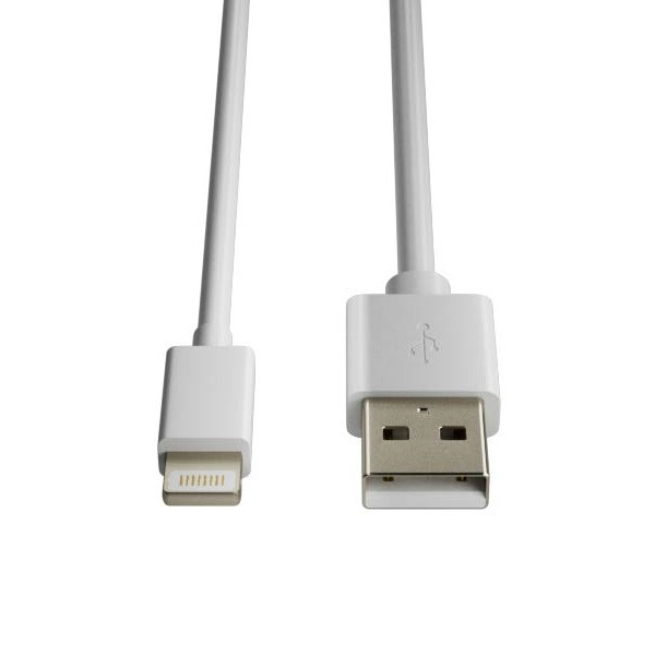 123ink Καλώδιο φόρτισης Lightning λευκό για Apple (2 μέτρα) 302266 - 1