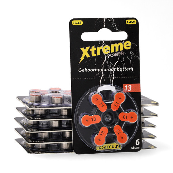 123ink XX-TREME Longlife Extra 13 / PR48 / Πορτοκαλί μπαταρία ακουστικού βαρηκοΐας 60 τεμάχια ADR00358 - 1