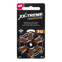 123ink XX-TREME Longlife Extra 312 / PR41 / Καφέ μπαταρία ακουστικού βαρηκοΐας (6-pack) 12A 312A 312AE 312DS 312HPX A1200018