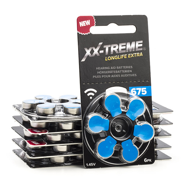 123ink XX-TREME Longlife Extra 675 / PR44 / Μπλε μπαταρία ακουστικού βαρηκοΐας (συσκευασία 60)  A1200011 - 1