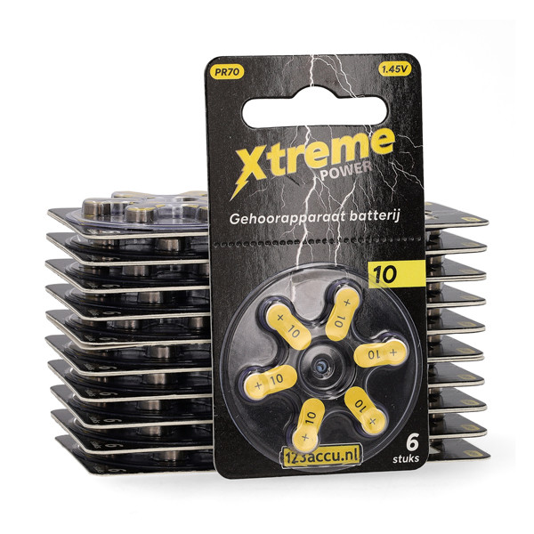 123ink Xtreme Power 10 / PR70 / Κίτρινη μπαταρία ακουστικού βαρηκοΐας 120 τεμάχια ADR00372 - 1