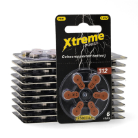 123ink Xtreme Power 312 / PR41 / Καφέ μπαταρία ακουστικού βαρηκοΐας 120 τεμάχια