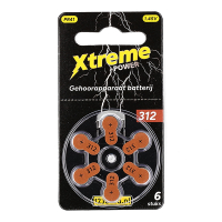 123ink Xtreme Power 312 / PR41 / Καφέ μπαταρία ακουστικού βαρηκοϊας (6-pack) ADR00355