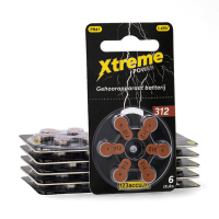 123ink Xtreme Power 312 / PR41 / Καφέ μπαταρία ακουστικού βαρηκοϊας 60 τεμάχια (123ink)