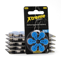 123ink Xtreme Power 675 / PR44 / Μπλε μπαταρία ακουστικού βαρηκοΐας 60 τεμάχια