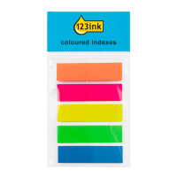Έγχρωμοι δείκτες 123ιink, 45mm x 12mm 5 x 25 τεμάχια 300816