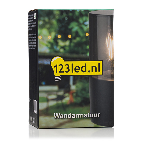 123inkt Απλίκα τοίχου 123 led σε μαύρο χρώμα, κατάλληλη για 1 x E27 6151 LDR08510 - 5