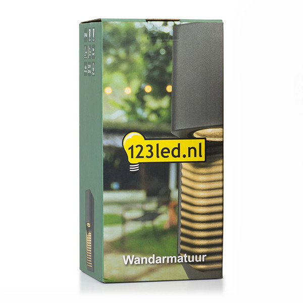 123inkt Απλίκα τοίχου 123 led Charlotte black κατάλληλη για 1 x GU10 5921 LDR08504 - 5