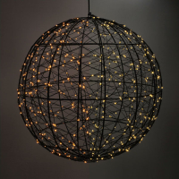 Λάμπα LED 123 Χριστουγεννιάτικη Ø 35 cm εξαιρετικά θερμό λευκό & θερμό λευκό 500 λαμπάκια μαύρο LDR07336