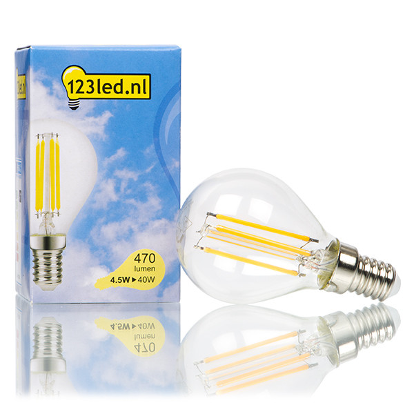 123inkt Λαμπτήρας LED 123LED E14 Filament Dimmable 2700K 470lm 4.5W Warm White  LDR01520 - 1