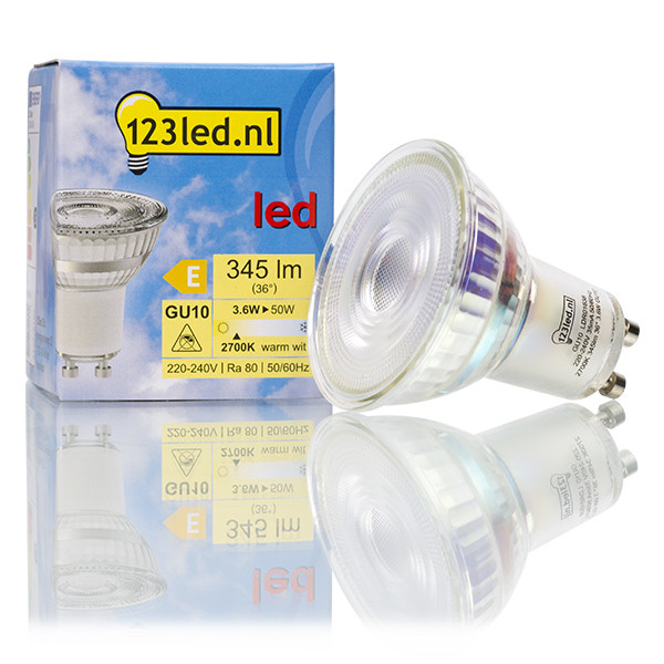 123inkt Λαμπτήρας LED 123LED GU10 Spot 2700K 345lm 3.6W Warm White  LDR01638 - 1
