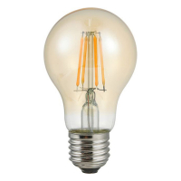 Λαμπτήρας LED E27 123 led με αισθητήρα ημέρας/νύχτας, χρυσός, με νήματα αχλαδιού, 4W (37W) LDR06409