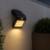 Μαύρο ηλιακό επιτοίχιο φωτιστικό Osaka 123 led με αισθητήρα LDR08574 - 1