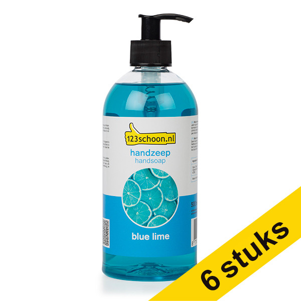 123inkt Σαπούνι Χεριών 123 Eco Blue Lime, 500 ml 6-pack  SDR06207 - 1