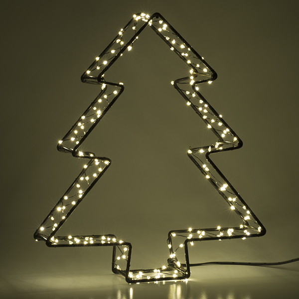 Χριστουγεννιάτικο δέντρο LED 123 3D με μπαταρία 26 cm εξαιρετικά ζεστό λευκό & ζεστό λευκό 200 λαμπάκια μαύρο LDR07286 - 4