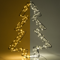 Χριστουγεννιάτικο δέντρο LED 123 3D 36 cm εξαιρετικά ζεστό λευκό & ζεστό λευκό 300 λαμπάκια μαύρο LDR07272