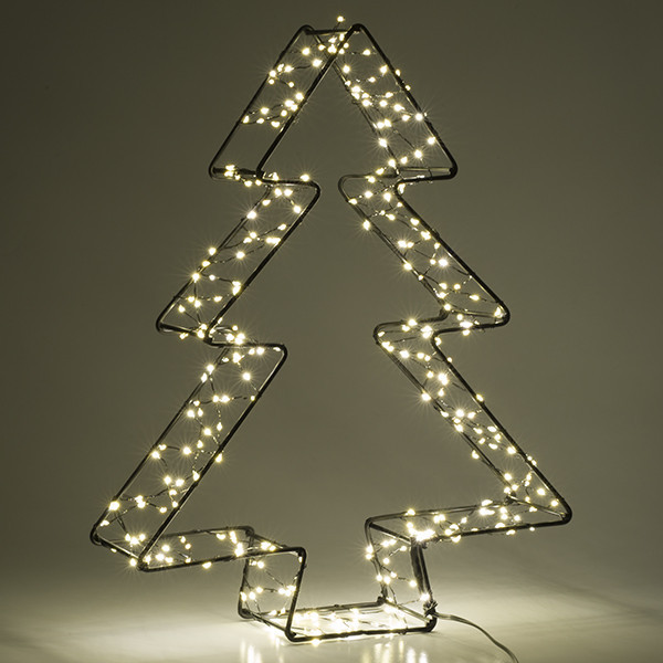 Χριστουγεννιάτικο δέντρο LED 123 3D 36 cm εξαιρετικά ζεστό λευκό & ζεστό λευκό 300 λαμπάκια μαύρο LDR07272 - 4