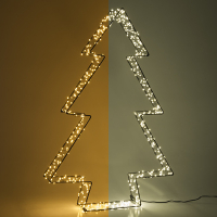 Χριστουγεννιάτικο δέντρο LED 3D 56 cm εξαιρετικά ζεστό λευκό & ζεστό λευκό 540 φώτα μαύρο LDR07273