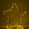 123LED Χριστουγεννιάτικο αστέρι 3D με μπαταρία 26 cm εξαιρετικά ζεστό λευκό & ζεστό λευκό 200 φώτα μαύρο LDR07285 - 3