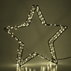 123LED Χριστουγεννιάτικο αστέρι 3D με μπαταρία 26 cm εξαιρετικά ζεστό λευκό & ζεστό λευκό 200 φώτα μαύρο LDR07285 - 4