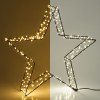 123LED Χριστουγεννιάτικο αστέρι 3D 36 cm εξαιρετικά ζεστό λευκό & ζεστό λευκό 300 φώτα μαύρο LDR07266 - 1