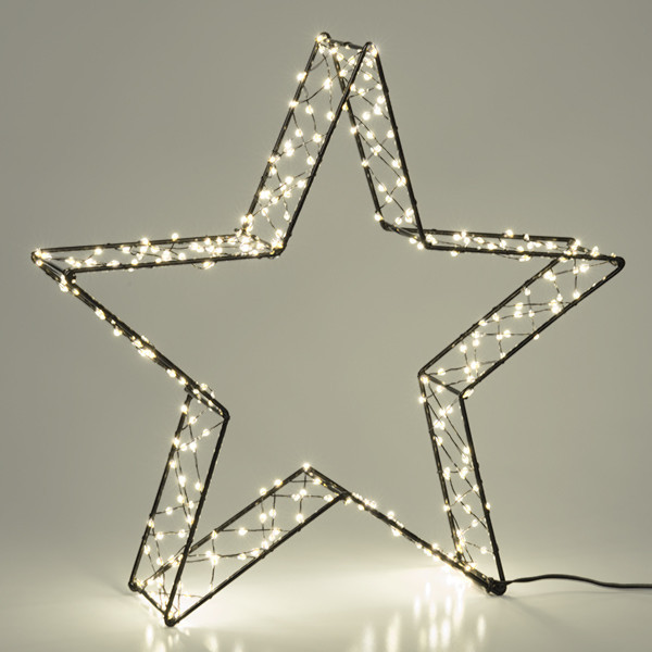 123LED Χριστουγεννιάτικο αστέρι 3D 36 cm εξαιρετικά ζεστό λευκό & ζεστό λευκό 300 φώτα μαύρο LDR07266 - 4