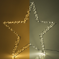 123LED Χριστουγεννιάτικο αστέρι 3D 56 cm εξαιρετικά ζεστό λευκό & ζεστό λευκό 540 φώτα μαύρο LDR07267