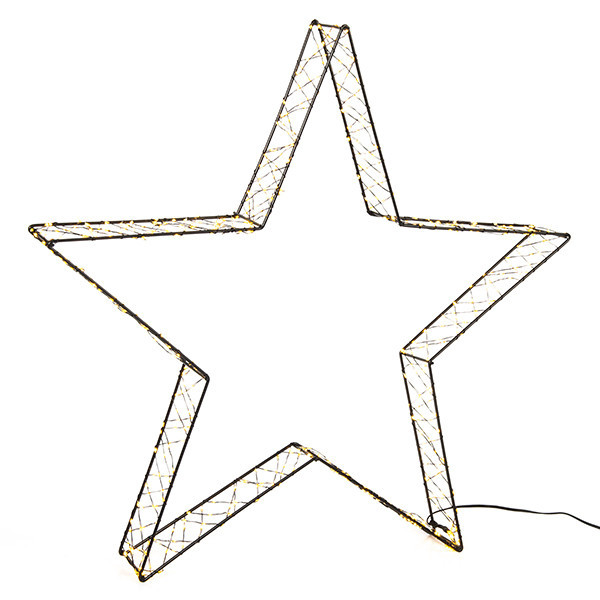 123LED Χριστουγεννιάτικο αστέρι 3D 56 cm εξαιρετικά ζεστό λευκό & ζεστό λευκό 540 φώτα μαύρο LDR07267 - 2