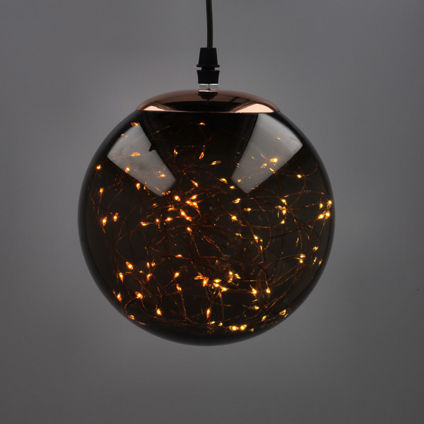 123 λάμπα LED Χριστουγεννιάτικη Ø 18 cm εξαιρετικά ζεστό λευκό & ζεστό λευκό 80 λαμπάκια καπνιστό LDR07337 - 1