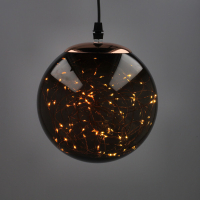 123 λάμπα LED Χριστουγεννιάτικη Ø 18 cm εξαιρετικά ζεστό λευκό & ζεστό λευκό 80 λαμπάκια καπνιστό LDR07337
