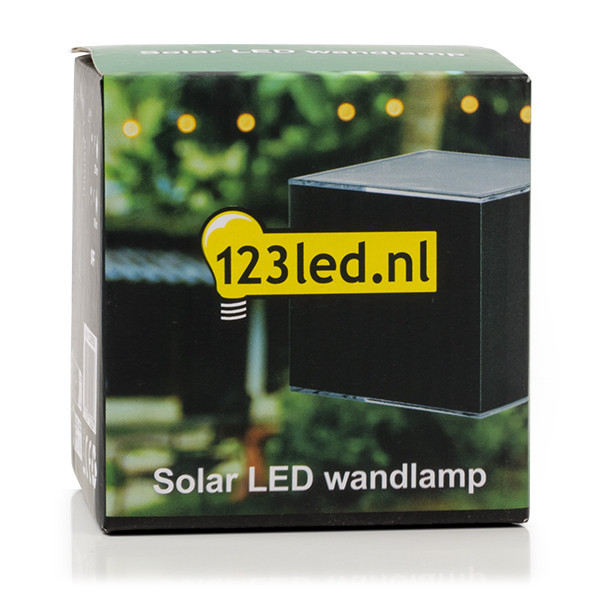 123 led μαύρο ηλιακό επιτοίχιο φωτιστικό Avon με ανοδική και καθοδική λειτουργία LDR08535 - 6