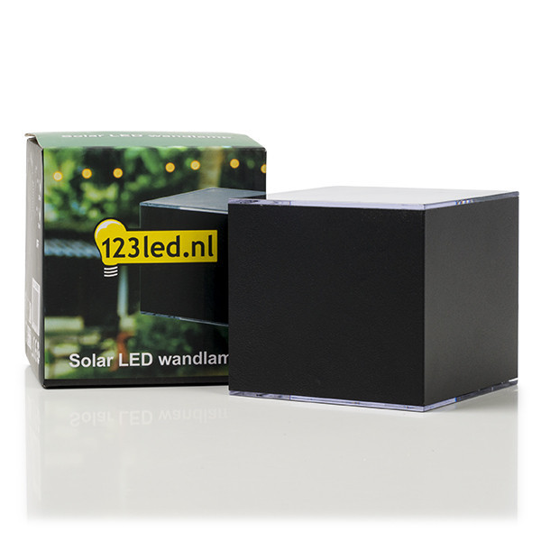 123 led μαύρο ηλιακό επιτοίχιο φωτιστικό Avon με ανοδική και καθοδική λειτουργία LDR08535 - 3