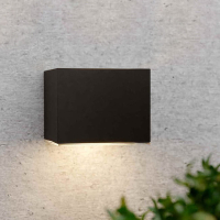 123 led μαύρο ηλιακό φωτιστικό τοίχου Avon με πούπουλα LDR08534
