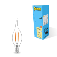 123 led E14 LED με δυνατότητα ρύθμισης φωτεινότητας, διαφανής διακοσμητική λάμπα-κερί 2.8W (25W) LDR01870